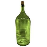 Бутылка Четверть 3л с пробкой, без рисунка (зеленая)