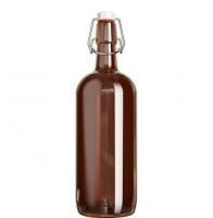 Бутылка БУГЕЛЬ 1л, коричневая с бугельной пробкой