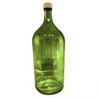 Бутылка Четверть 3л с крышкой, без рисунка (зеленая)