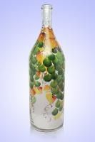 Бутылка Четверть 3л, ручная роспись Виноград зеленый