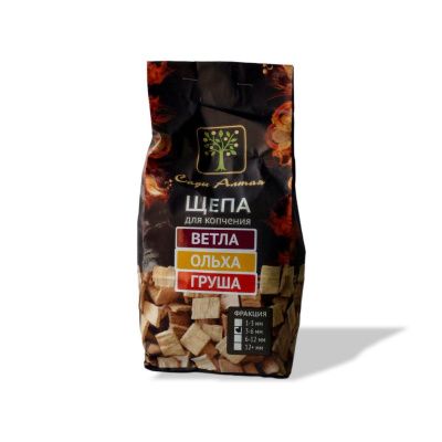 Щепа фасованная для копчения Ольха+Ветла+Груша, 2 л