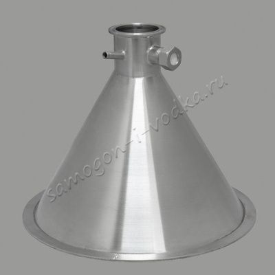 Конусная крышка "аламбик" куба для ароматных спиртов 12литров (D250) кламп 2,0" (DN50)