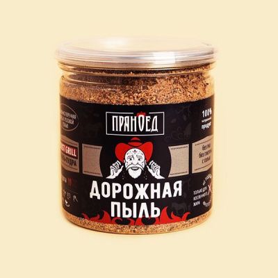 Смесь приправ ПРЯНОЕД "Дорожная пыль" (чесночно-перечная смесь, гриль-пудра), банка 140г