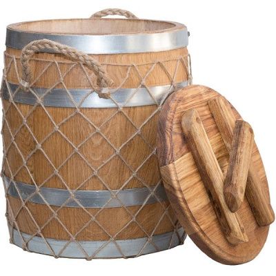 Кадушка дубовая ЛЕР с крышкой и гнетом 5л Кадушка дубовая ЛЕР с крышкой и гнетом 5л