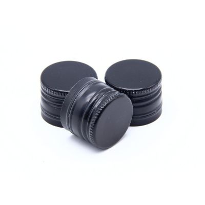 Колпачок алюминиевый с резьбой на винтовое горло 28/18 черный