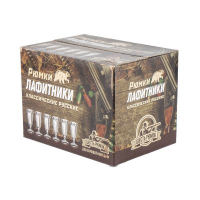 Подарочный набор из 6 рюмок-лафитников по 55 мл "Особенности национальной рыбалки и охоты №2" (снят с пр-ва)