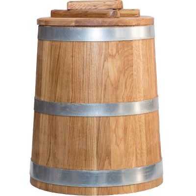 Кубельчик дубовый ЛЕР с крышкой и гнетом 40л Кубельчик дубовый ЛЕР с крышкой и гнетом 40л