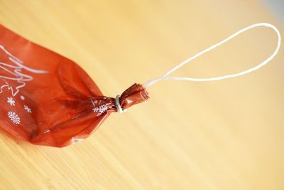 Карман для колбасы фиброузный с новогодним рисунком САНИ 50 мм