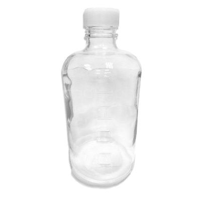 Бутыль прозрачная с делениями и винтовой крышкой, 2.5 л