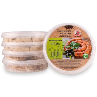 Черева свиная 40-42мм, 10м (кат. А) Черева свиная 40-42мм, 10м (кат. А)