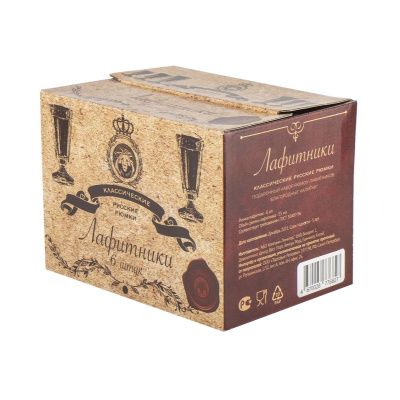 Подарочный набор из 6 рюмок-лафитников по 55 мл "Благородные напитки"