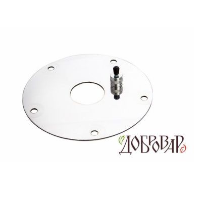 Крышка для горловины 12см на 5 шпилек, отверстие под резьбу 1¼" (42 мм)