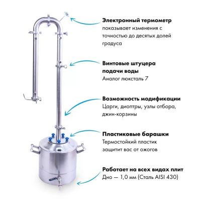 Самогонный аппарат Погода 1,5" 16л