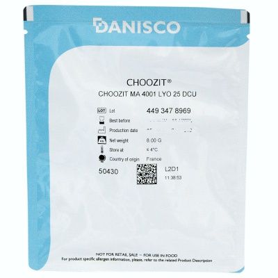 CHOOZIT MA 4001 25 DCU смешанная мезо-термофильная закваска на 500 л CHOOZIT MA 4001 25 DCU смешанная мезо-термофильная закваска на 500 л