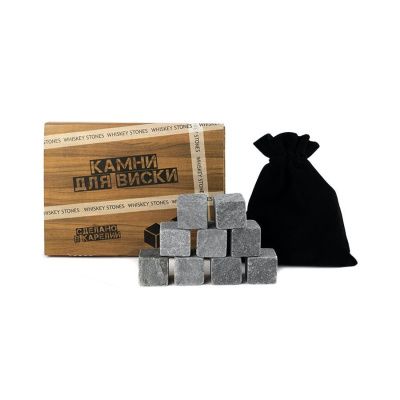 Камни для виски, 9 штук (коробка под дерево)