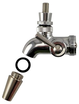 Пивной кран Nukatap FC из нержавеющей стали с компенсатором