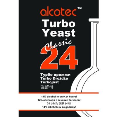 Спиртовые турбо дрожжи Alcotec Classic 24 Yeast, 175 г Спиртовые турбо дрожжи Alcotec Classic 24 Yeast, 175 г