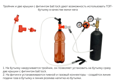 Тройник для горловины ПЭТ-бутылок Тройник для горловины ПЭТ-бутылок