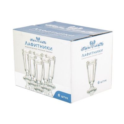 Подарочный набор из 6 рюмок-лафитников по 55 мл "Славные традиции"