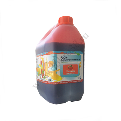 Сок концентрированный Клубничный, 5 кг Континент/МЭЛС