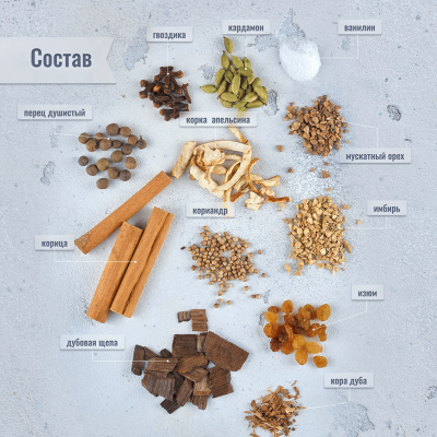 Набор для настойки Пряный Виски ТРИ порции (Алтайский винокур)