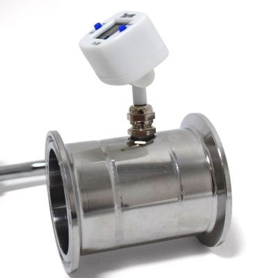 Узел отбора вертикальный с доохладителем и игольчатым краном, кламп 2"