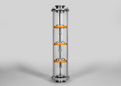 Колпачковая колонна D75 3 тарелки, кламп 2"