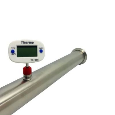 Царга 30 см с муфтой под термометр, кламп 1.5"