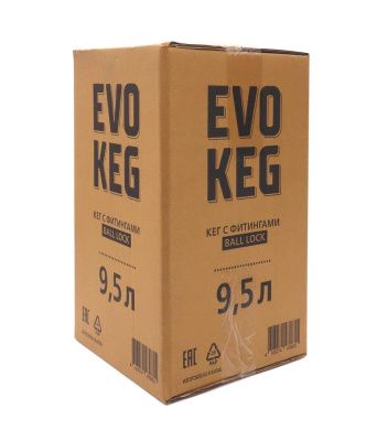 Кег корнелиус (Cornelius) EvoKeg из нержавеющей стали с фитингами Ball Lock, 9.5 л
