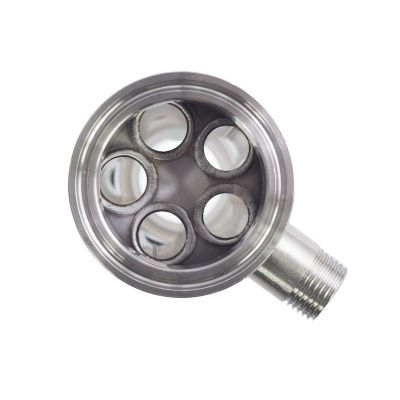 Кожухотрубный дефлегматор УП 200 мм (5 трубок), кламп 2", штуцеры резьба 1/2"