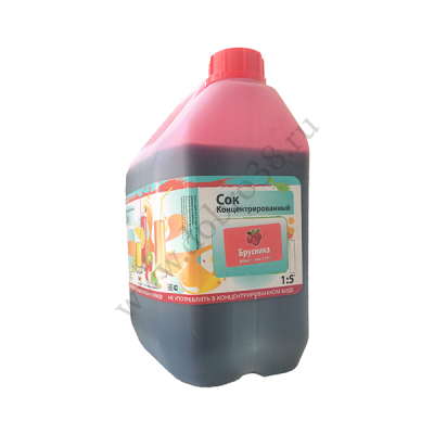 Сок концентрированный Брусничный, 5 кг Континент/МЭЛС