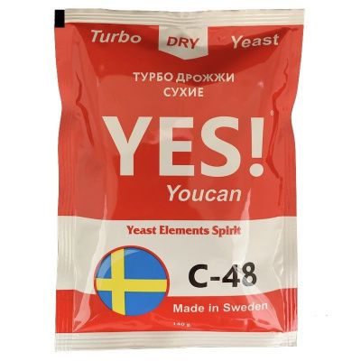 Спиртовые турбо дрожжи YES! YouCan C-48, 140 г