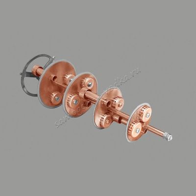 Вставка в конус - тарельчатая колпачковая колонна, медь